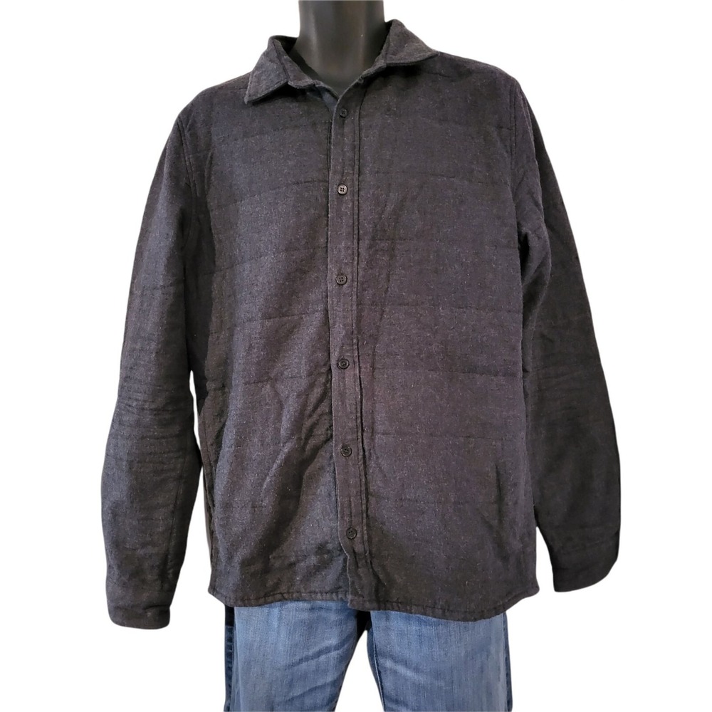 Oakley Puffer Jacket Women Sz XL Gray Full Button‎ Long Sleeve Quilted Outerwear